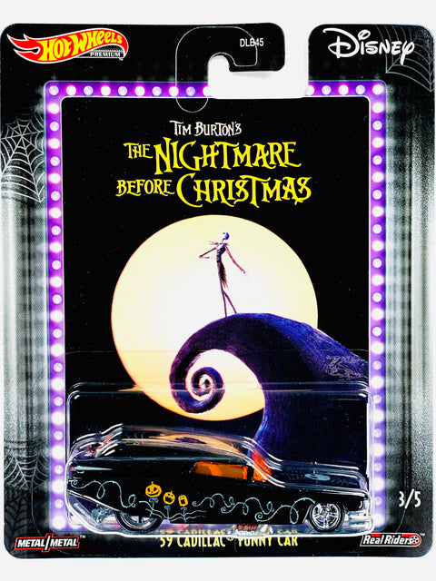 Hot Wheels 2020 Pop Culture Disney The Nightmare Before Christmas '59 Cadillac Funny Car - Damaged Card