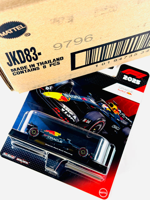 Hot Wheels 2025 F1 Formula 1 Race Team Max Verstappen Oracle Red Bull Racing Formula 1 Team #1 Factory Sealed Solid Pack (8 Cars)