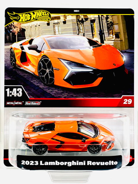 Hot Wheels 2025 Premium 1:43 Scale Case J 2023 Lamborghini Revuelto #29