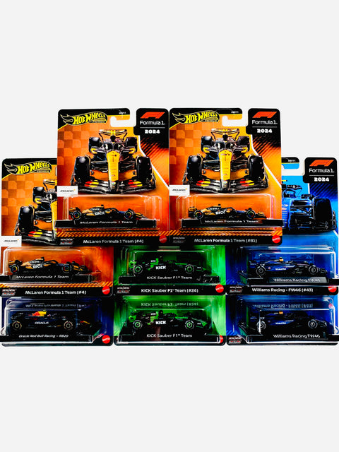 Hot Wheels 2025 Formula 1 Race Team Factory Sealed Case G (8 Cars)