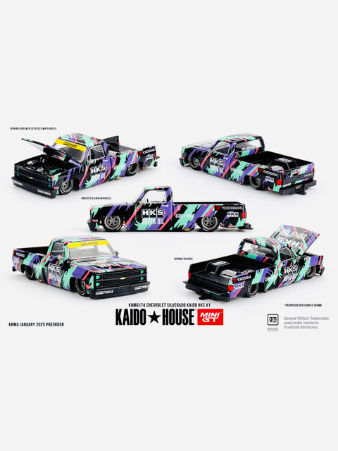 Mini GT x Kaido House Collab Chevrolet Silverado Kaido HKS V1 #174