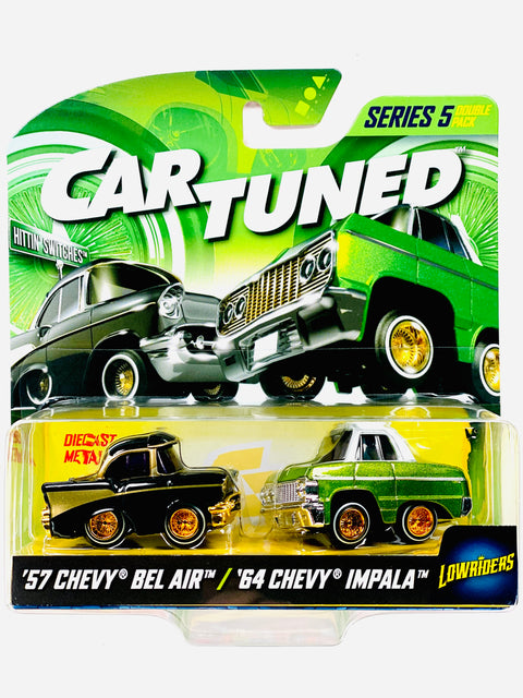 Car Tuned Mijo Exclusive Wave 2 Hittin’ Switches Lowriders 1957 Chevrolet Bel Air & 1964 Chevrolet Impala SS 2-Pack