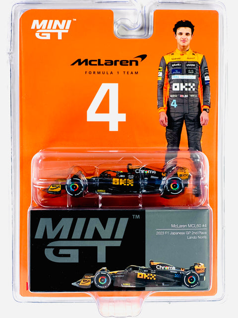 Mini GT Mijo Exclusive McLaren MCL60 #4 Lando Norris 2023 F1 Japan GP 2nd Place #767