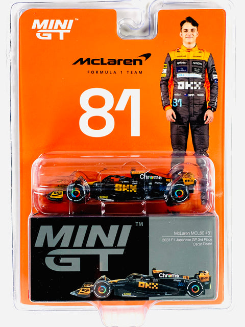 Mini GT Mijo Exclusive McLaren MCL60 #81 Oscar Piastri 2023 F1 Japan GP 3rd Place #768
