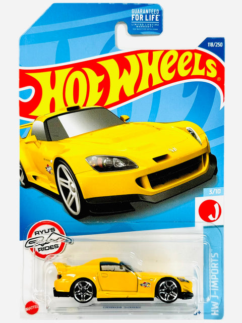 Hot Wheels HW J-Imports Honda S2000 Yellow (118/250) - Damaged Card/Blister