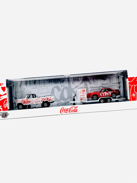 M2 Machines Auto Haulers Coca Cola 1969 Ford F-100 Ranger 4X4 & 1990 Ford Mustang GT