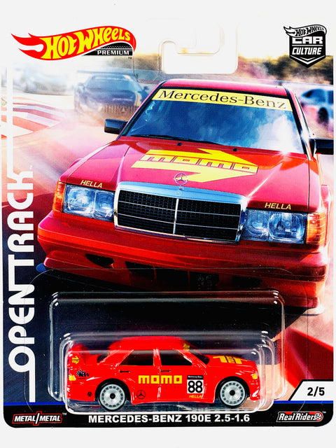 Hot Wheels 2019 Car Culture Open Track MOMO Mercedes-Benz 190E 2.5-1.6 - Damaged Card