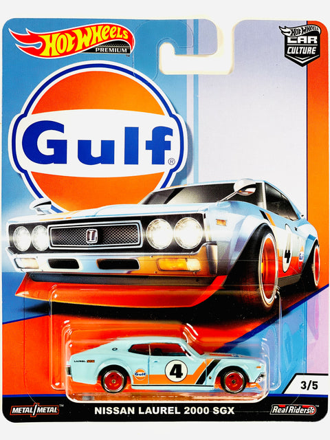 Hot Wheels 2019 Car Culture Gulf Series Nissan Laurel 2000 SGX - Damaged Card