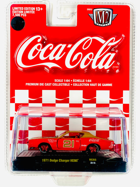M2 Machines Coca Cola 1971 Dodge Charger HEMI Chase- Damaged Blister