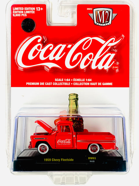 M2 Machine Coca Cola 1959 Chevy Fleetside Chase - Damaged Blister