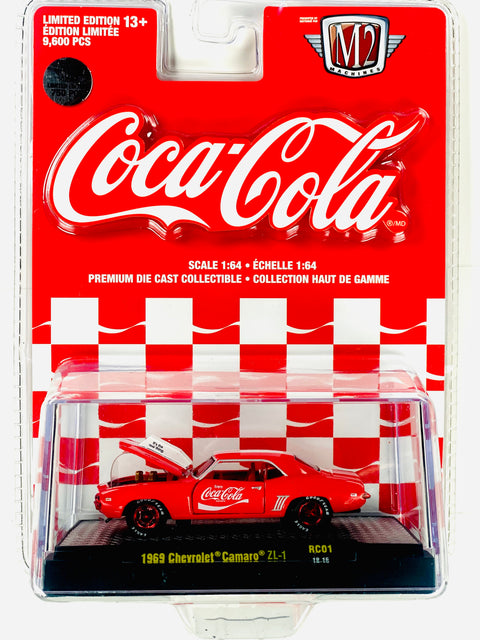 M2 Machines Coca Cola 1969 Chevrolet Camaro ZL-1 Chase- Damaged Blister