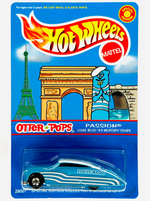 Hot Wheels Otter Pops Louie Bloo '49 Mercury Coupe - Damaged Card/Blister
