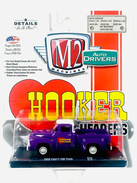 M2 Auto-Drivers Hooker Headers 1956 Ford F-100 Truck Chase - Damaged Card/Blister