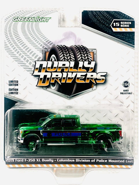Greenlight Dually Drivers 2019 Ford F-350 XL Dually Columbus Division of  Police Mounted Unit Chase - Damaged Blister