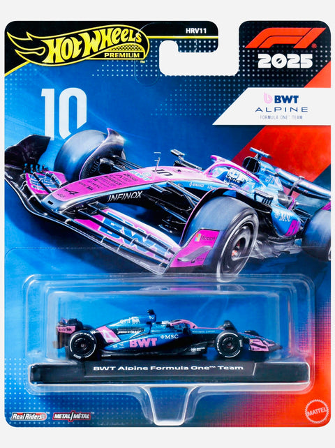 Hot Wheels 2025 F1 Formula 1 Race Team Pierre Gasly BWT Alpine Formula 1 Team #10 - Damaged Card