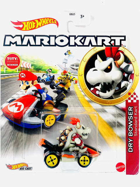 Hot Wheels Mario Kart Dry Bowser Standard Kart - Damaged Card