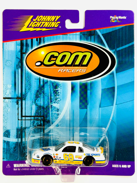 Johnny Lightning Playing Mantis .com Racers Y2K CBS Sports Car - Damaged Card/Blister
