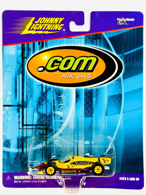 Johnny Lightning Playing Mantis .com Racers Yahoo! - Damaged Card/Blister