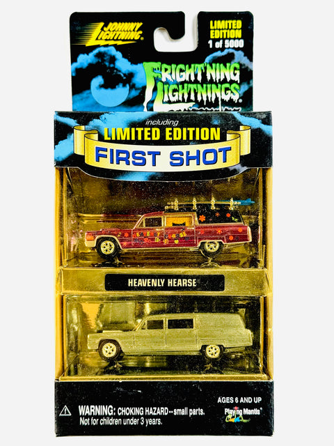 Johnny Lightning Frightning Lightnings Episode 2 First Shot 2 Car Set Heavenly Hearse - Damaged Box