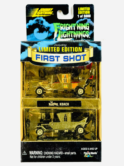 Johnny Lightning Frightning Lightnings Episode 2 First Shot 2 Car Set The Munsters Koach - Damaged Box