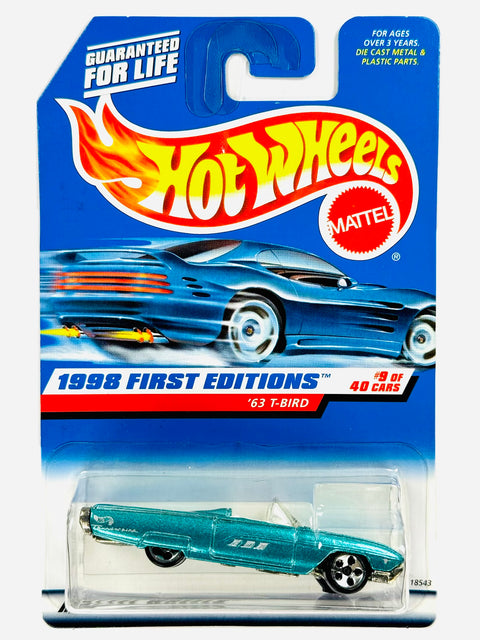 Hot Wheels 1998 First Editions '63 T-Bird (9/40) - Damaged Card/Blister