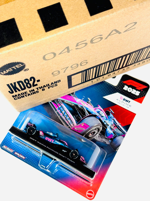 Hot Wheels 2025 F1 Race Team Pierre Gasly BWT Alpine Formula 1 Team #10 Factory Sealed Solid Pack (8 Cars)