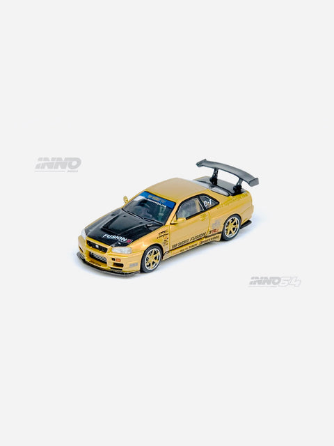 Inno64 Nissan Top Secret R34 GT-R Gold