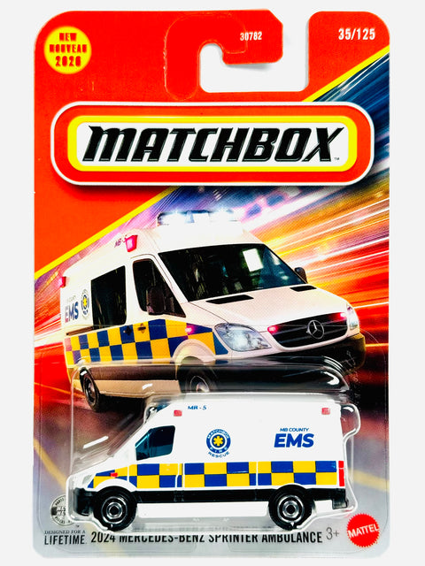 Matchbox 2026 Basic Case F 2024 Mercedes-Benz Sprinter Ambulance