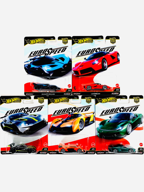 Hot Wheels 2025 Car Culture Euro Speed Case L (Set of 5 Cars)