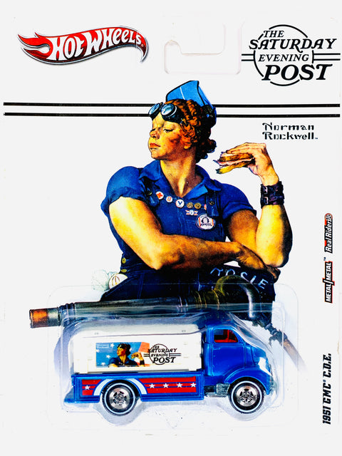 Hot Wheels 2014 Pop Culture The Saturday Evening Post Norman Rockwell 1951 GMC COE - Damaged Card