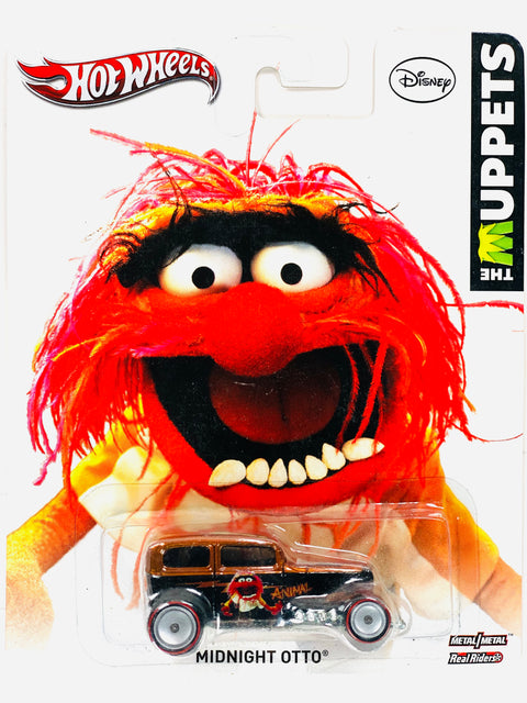 Hot Wheels 2012 Pop Culture Disney The Muppets Animal Midnight Otto - Damaged Card