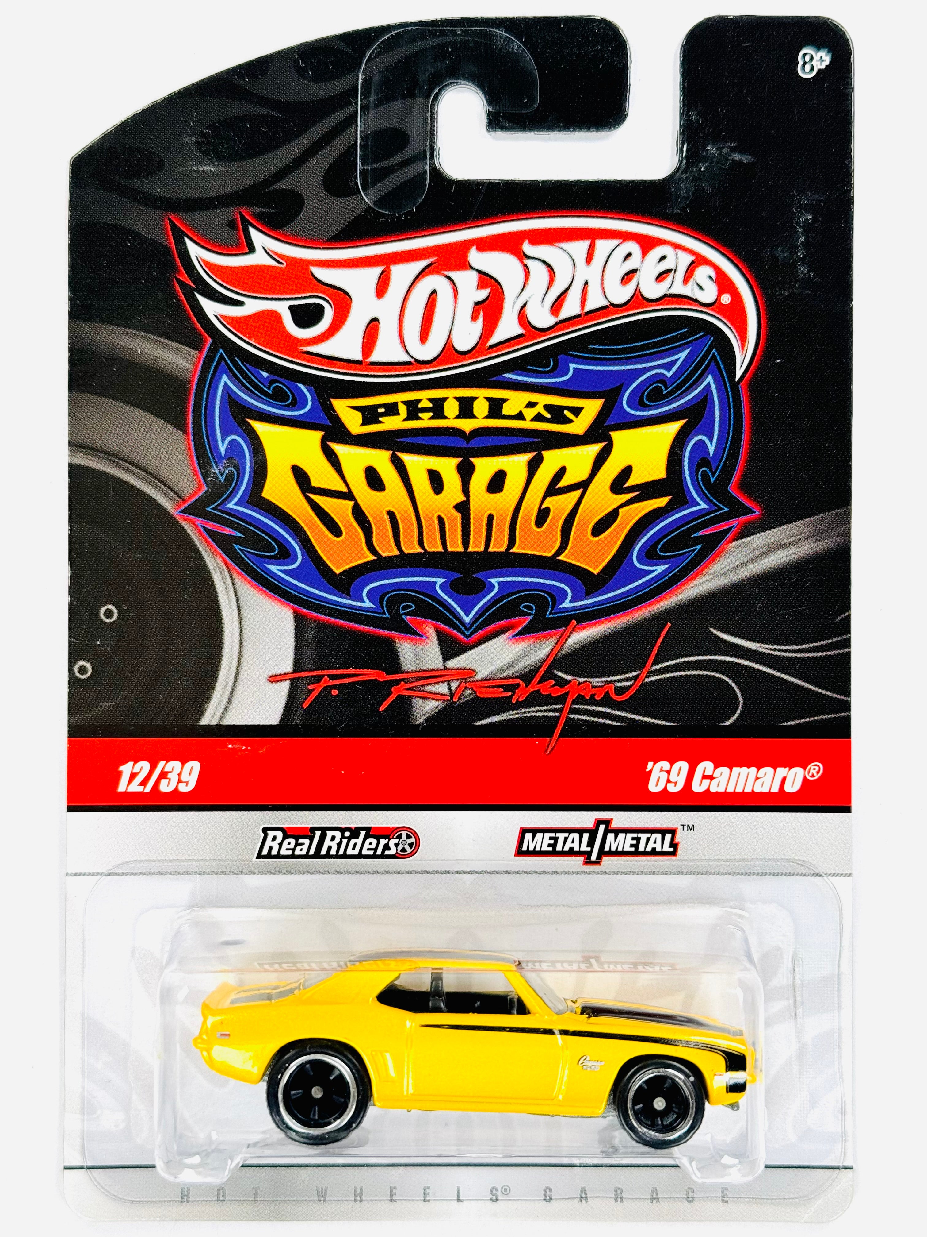 Hot Wheels Phil's Garage '69 Camaro Yellow Chase - Damaged Card