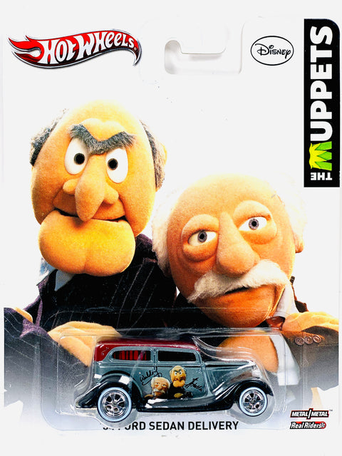 Hot Wheels 2012 Pop Culture Disney The Muppets Statler & Waldorf '34 Ford Sedan Delivery - Damaged Card
