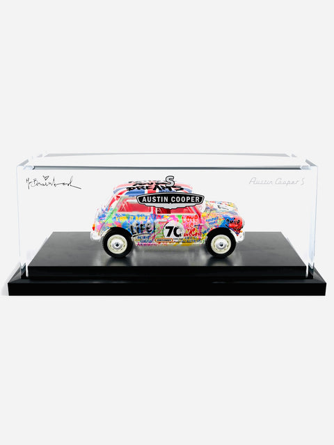 Matchbox 2023 Mattel Creations x Mr Brainwash 1964 Austin Mini Cooper S - Opened Box