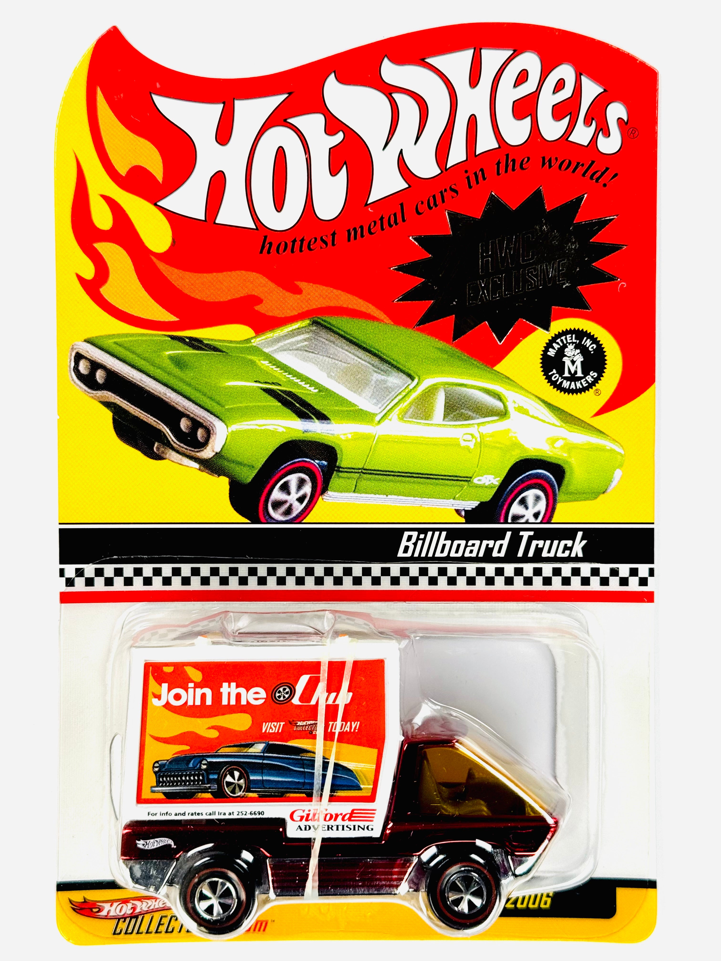 Hot Wheels ビルボードトラック RLC Hot Wheels 2006 RLC Exclusive Billboard Truck - Rubberband Residue