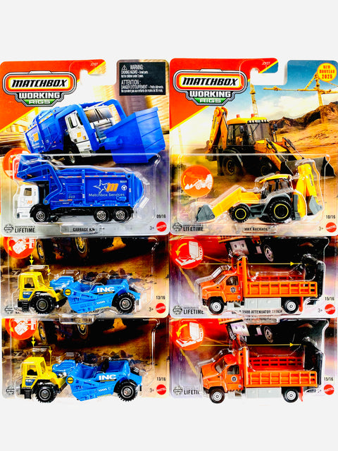 Matchbox 2025 Real Working Rigs Factory Sealed Case F (6 Cars)