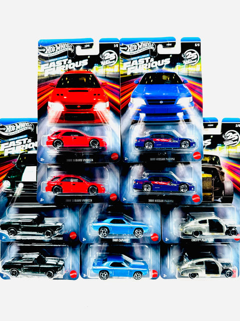 Hot Wheels 2026 Silver Series Fast & Furious 25th Anniversary Factory Sealed Case N (10 Cars)