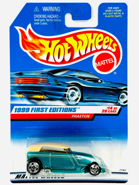 Hot Wheels 1999 First Editions Phaeton Green (14/26) - Damaged Card/Blister