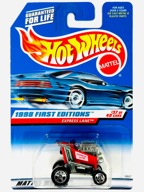 Hot Wheels 1998 First Editions Express Lane Red (37/40) - Damaged Card/Blister