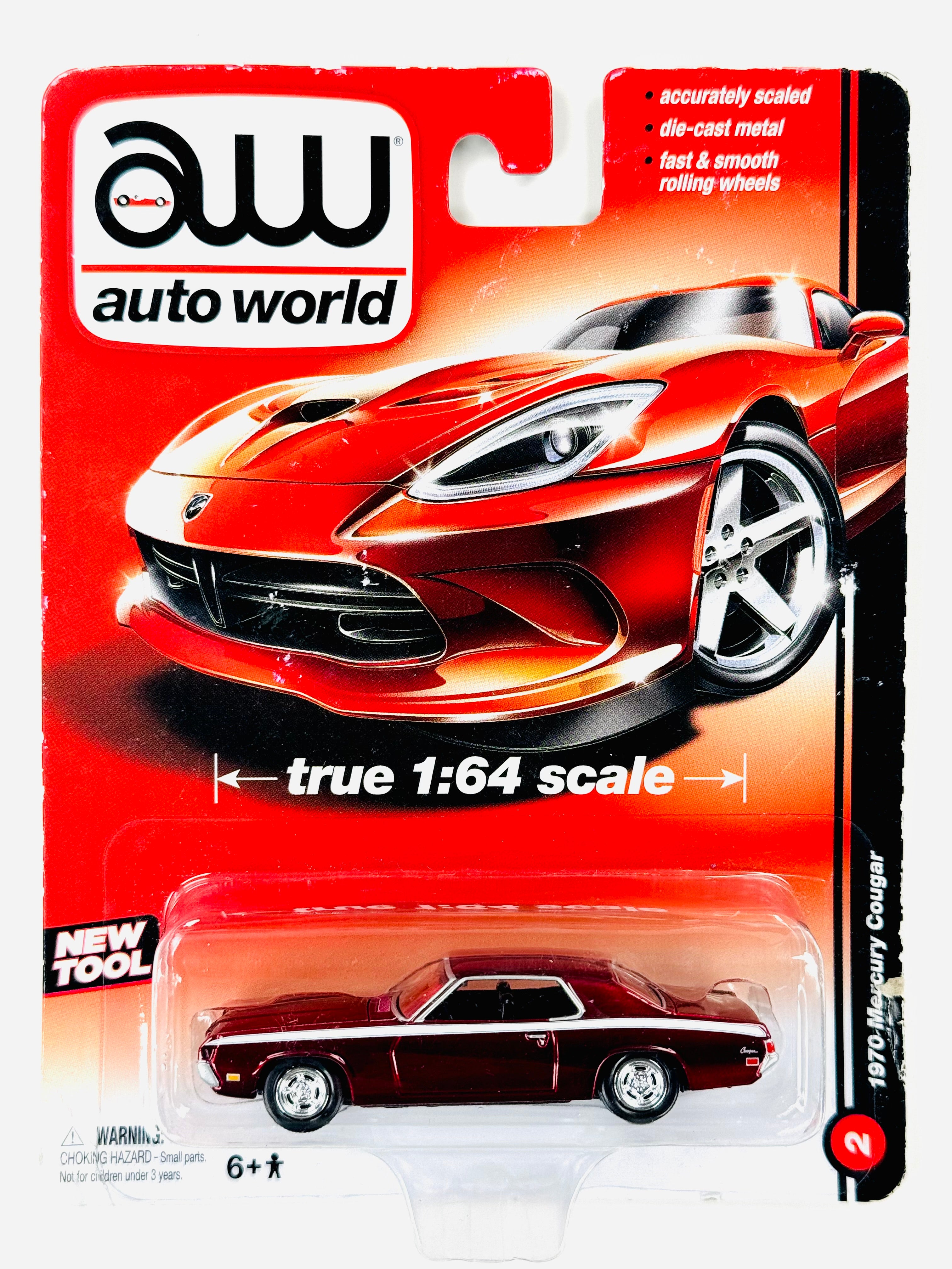 Auto World New Tool 1970 Mercury Cougar Chase - Damaged Card