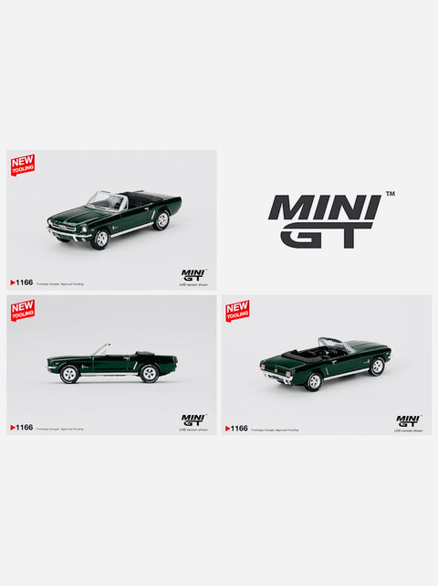 Mini GT Mijo Exclusive Ford Mustang Convertible 1964 Highland Green #1166