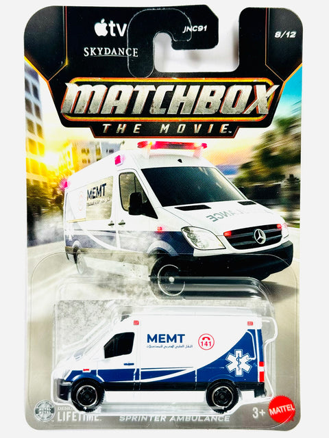 Matchbox 2026 The Movie Basic Case A 2024 Mercedes Benz Sprinter Ambulance Long Card