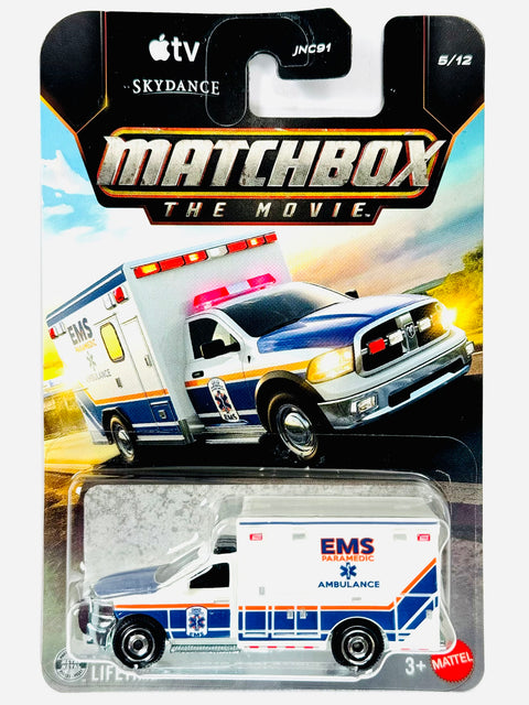 Matchbox 2026 The Movie Basic Case A 2019 Ram Ambulance Long Card