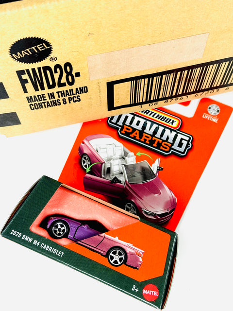 Matchbox 2026 Moving Parts 2020 BMW M4 Cabriolet Solid Pack (8 Cars)