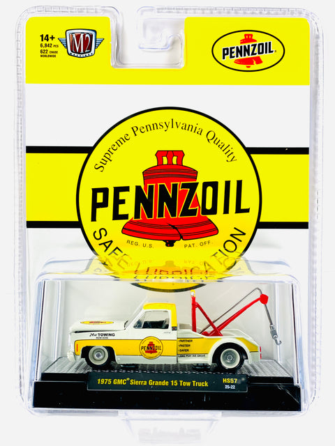 M2 Machines Hobby Exclusive 1975 GMC Sierra Grande 15 Tow Truck Penzoil