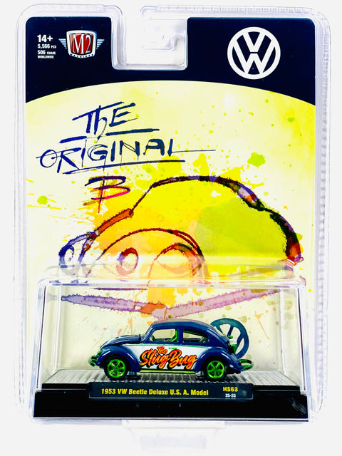 M2 Machines Hobby Exclusive 1953 Volkswagen Beetle Deluxe ” The Slug Bug” Edition Chase