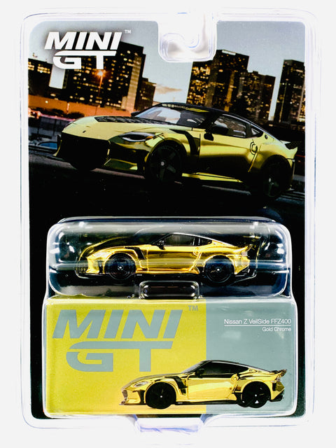 Mini GT Mijo Exclusives Nissan Z VeilSide FFZ400 Gold Chrome #985