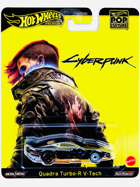 Hot Wheels 2025 Pop Culture Case M Cyberpunk 2077 Quadra Turbo-R V-Tech - Damaged Card