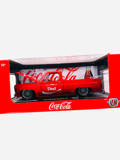 M2 Machines 1/24 Scale Dad 1973 Coca Cola Chevrolet Cheyenne 10 - Damaged Box