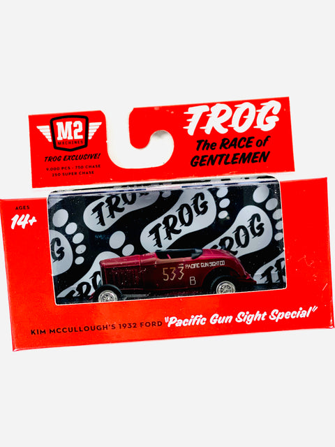 M2 Machines Auto-thentics TROG Kim McCullough's 1932 Ford Pacific Gun Sight Special Chase